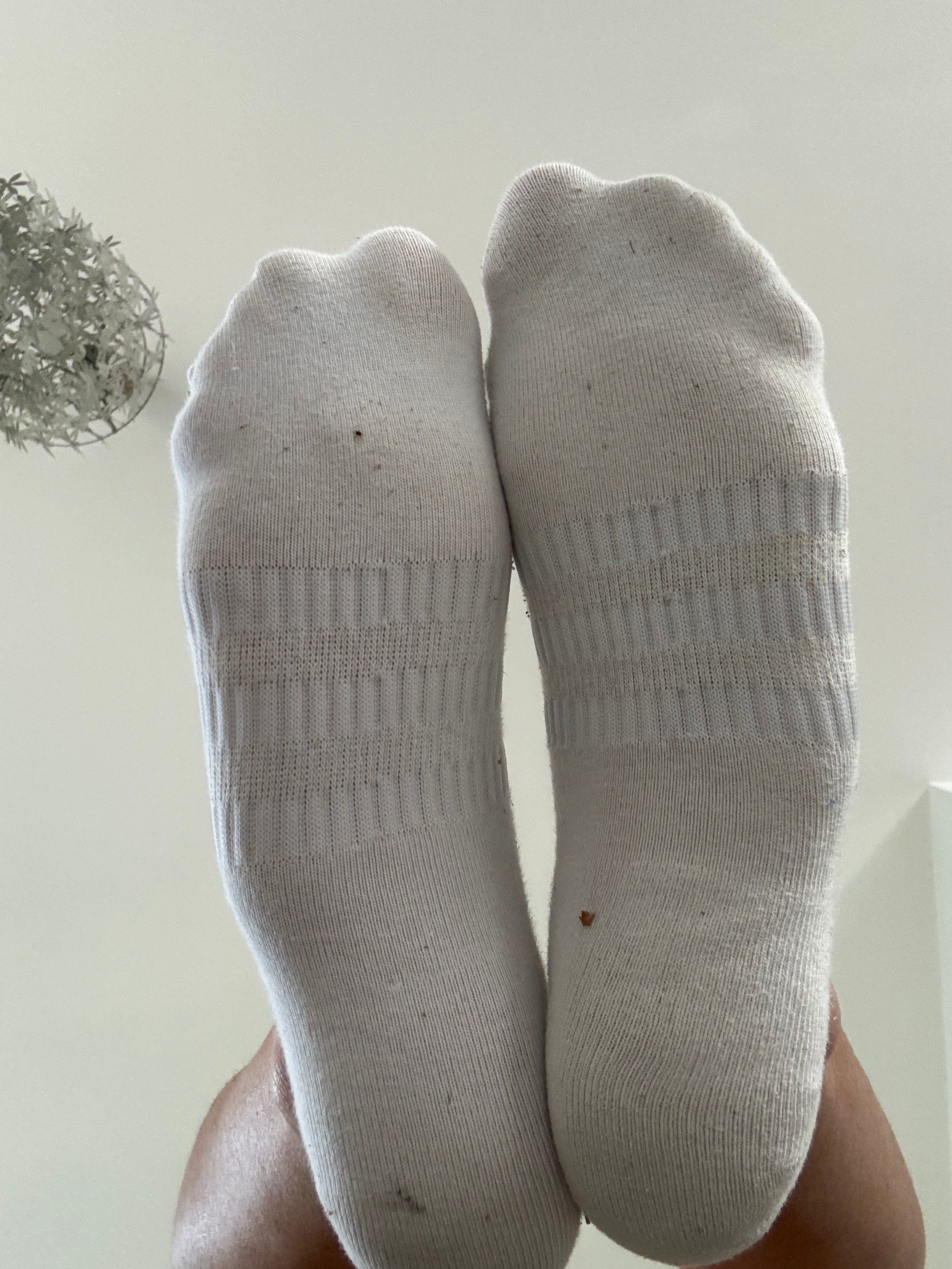 Authentic Worn White Gym Socks