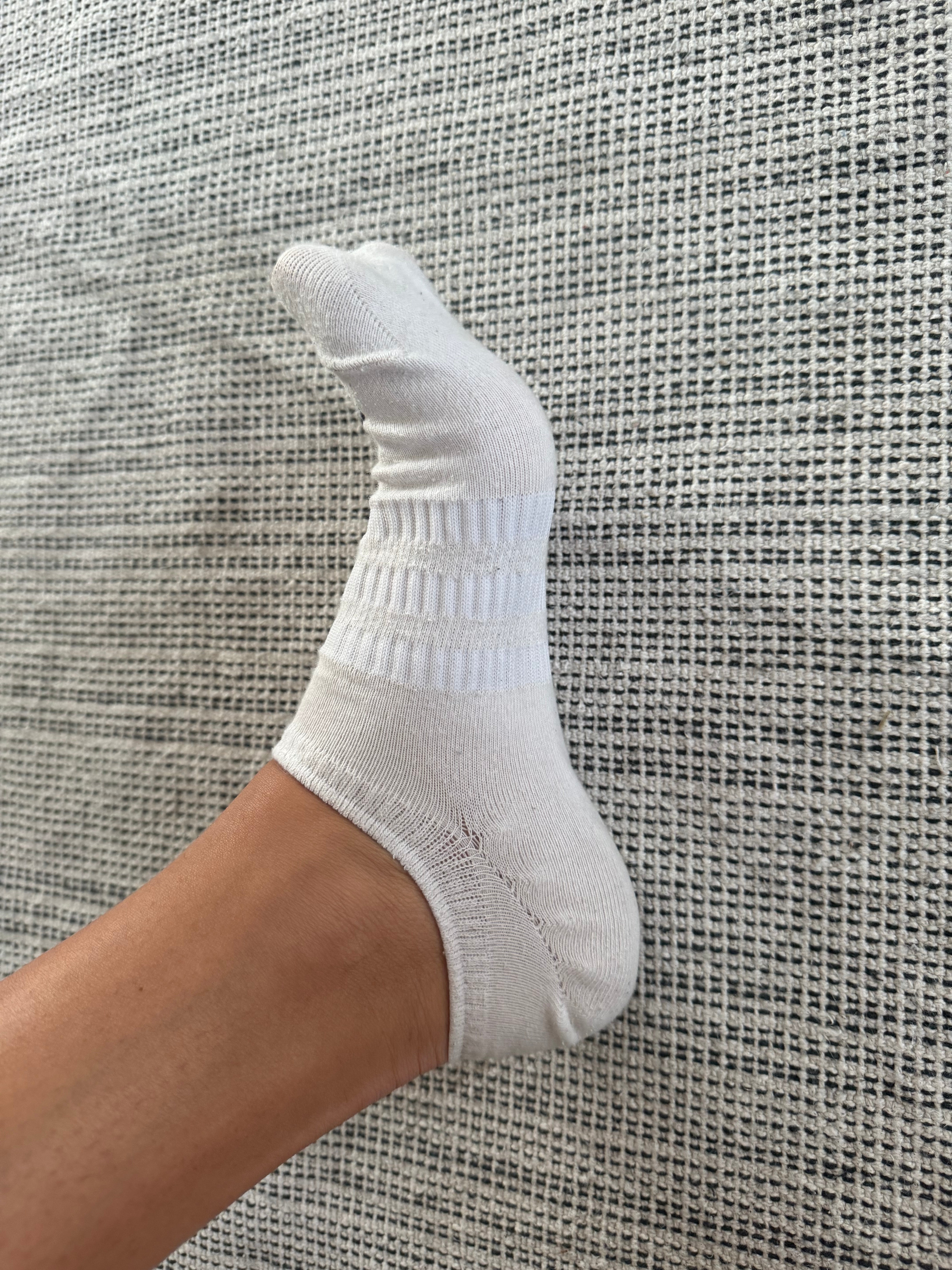 Authentic Worn White Gym Socks